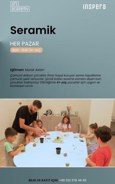 ATÖLYE◢ Seramik Atölyesi (4+ yaş) / Murat Aslan